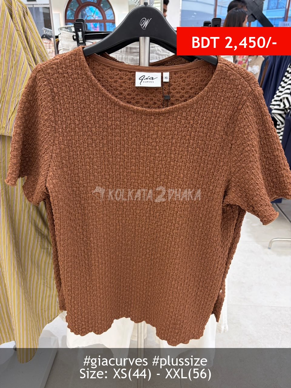 Gia Curves brown tshirt
