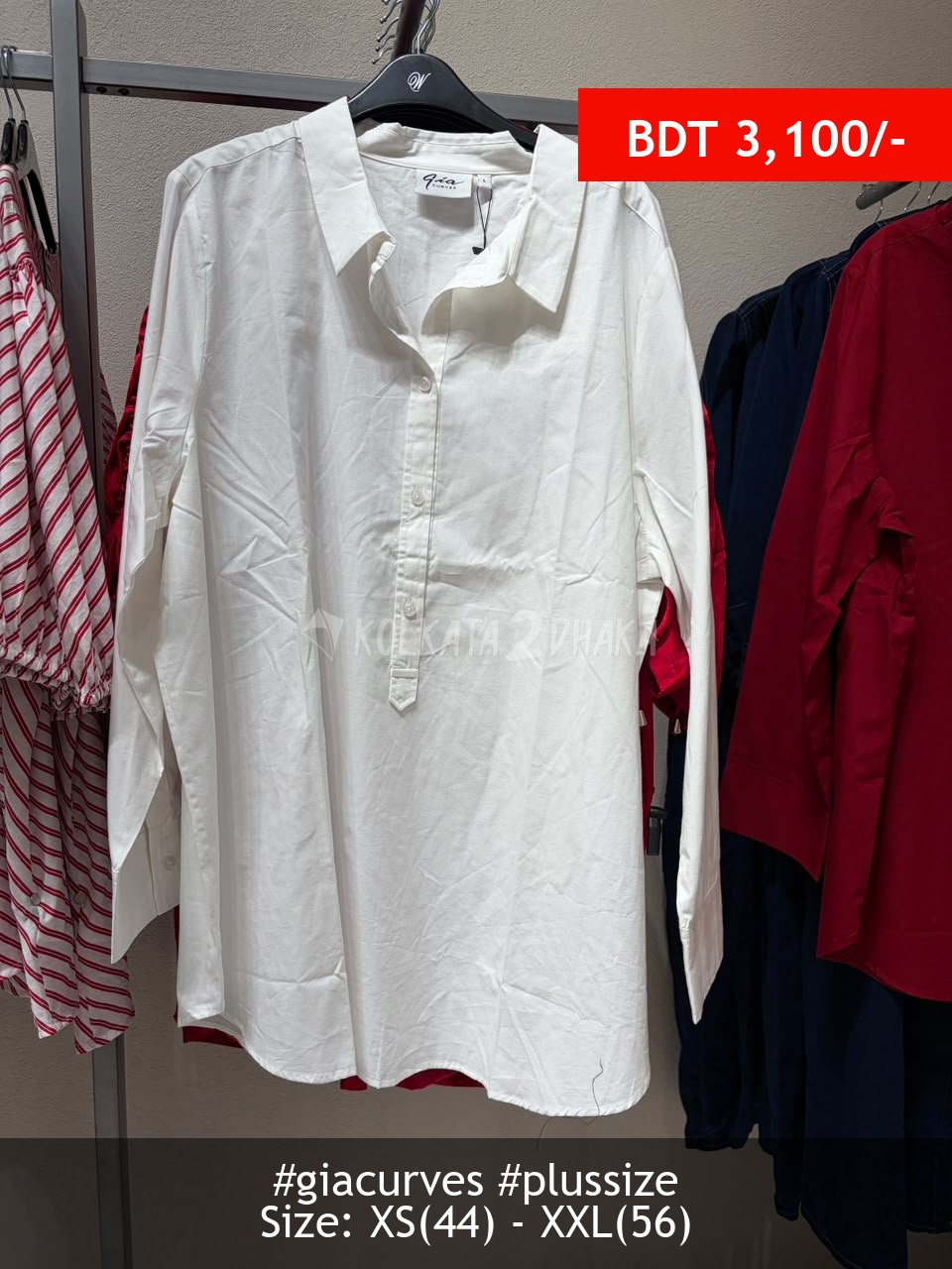 Gia Curves white shirt