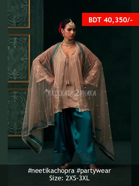 Neetika Chopra Elina Crepe Embroidered Jacket Set