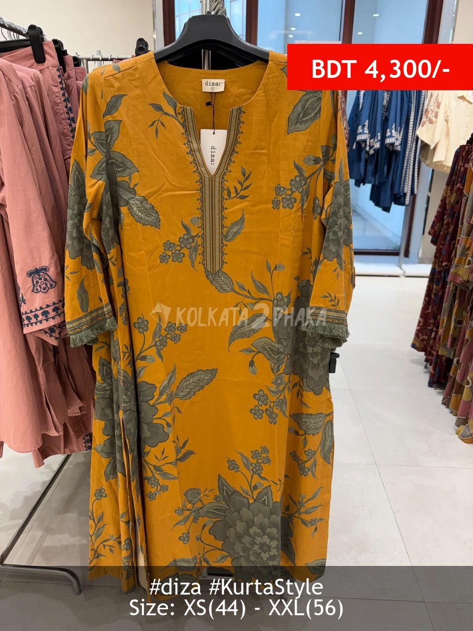 Diza yellow kurta