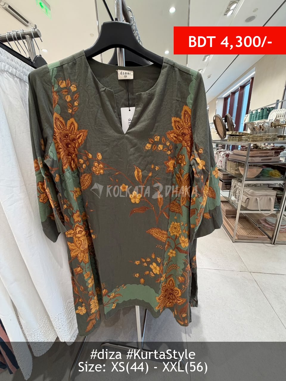 Diza Moss green kurta