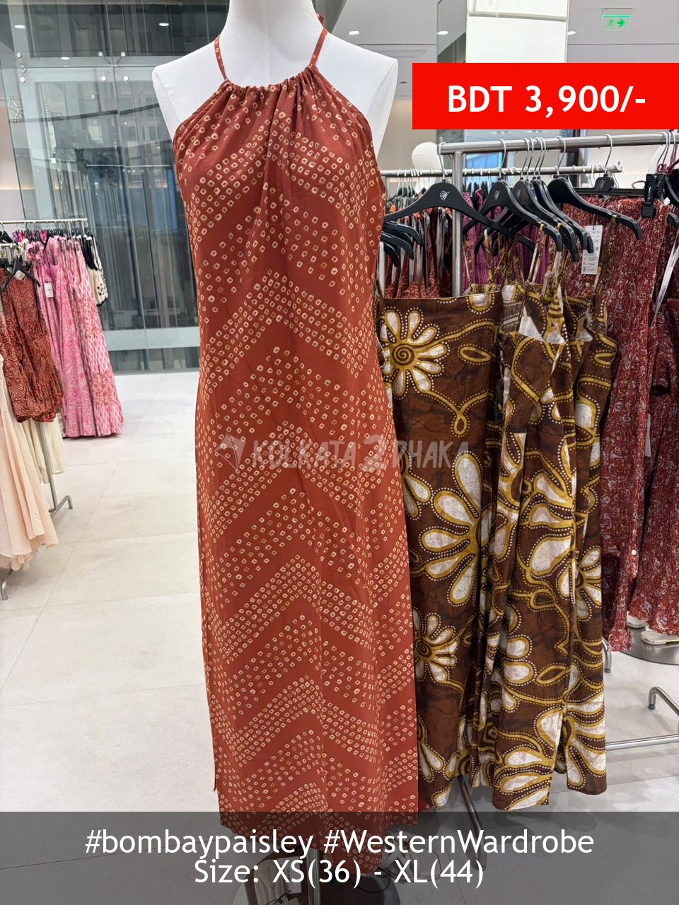 Bombay Paisley orange dress