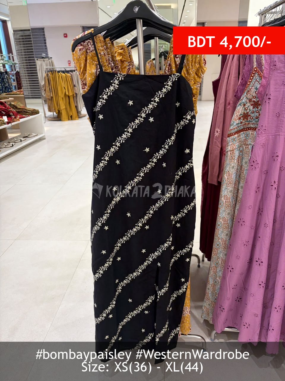 Bombay Paisley black dress
