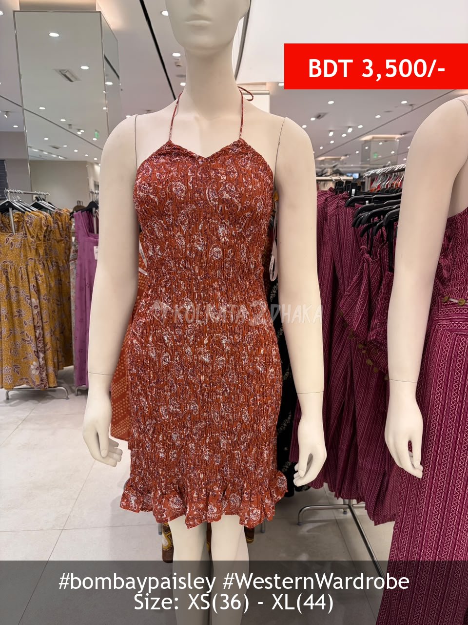 Bombay Paisley orange dress