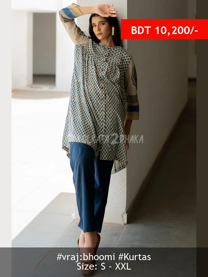 Vraj:Bhoomi green kurta