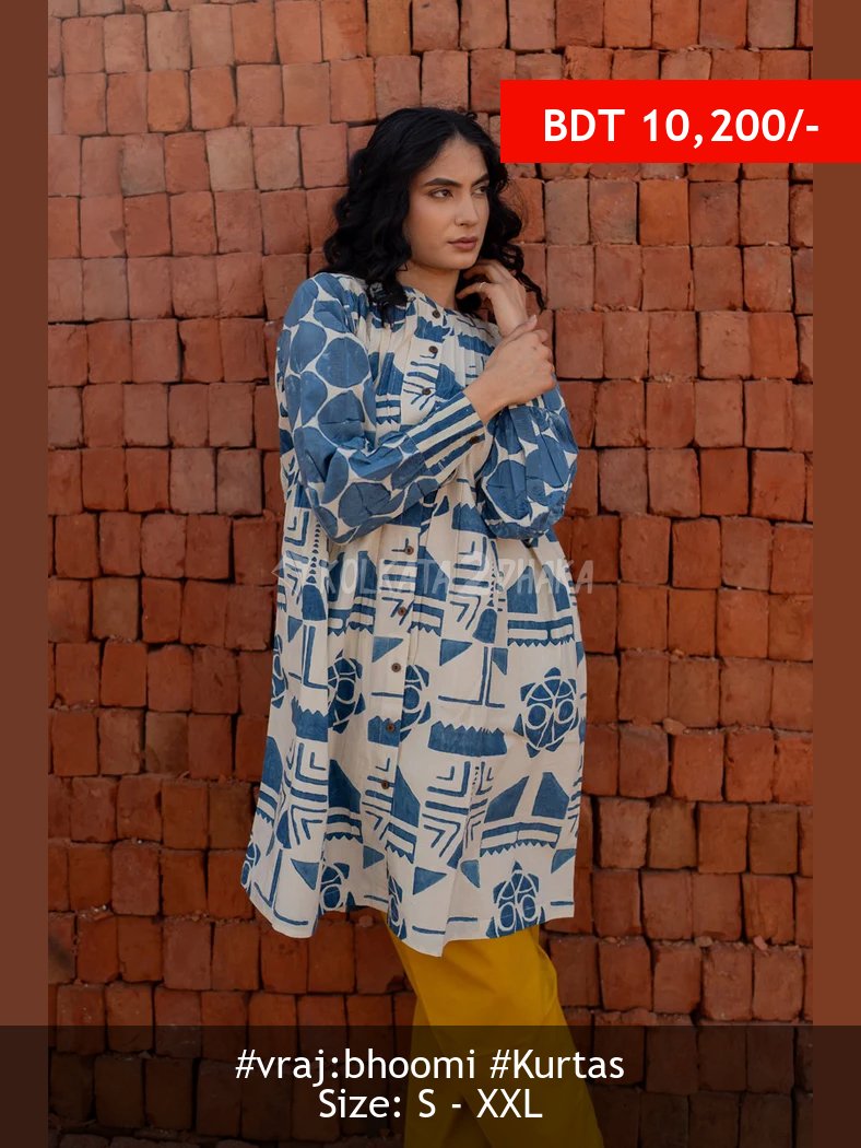 Vraj:Bhoomi blue kurta