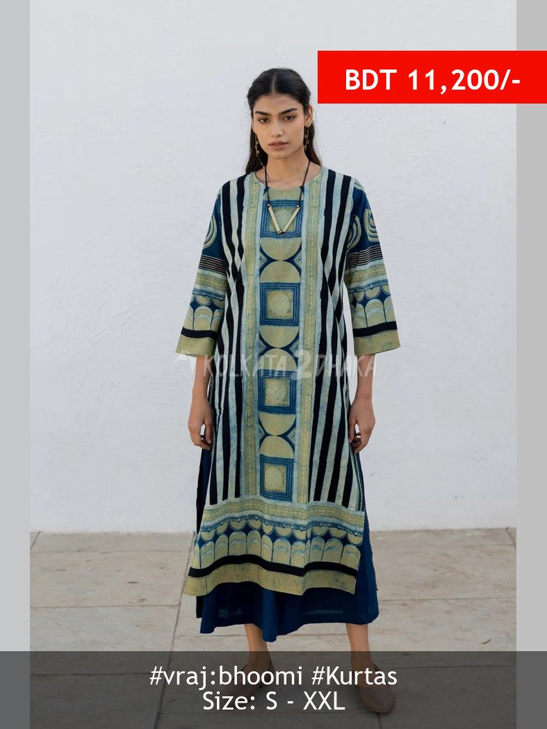 Vraj:Bhoomi green kurta