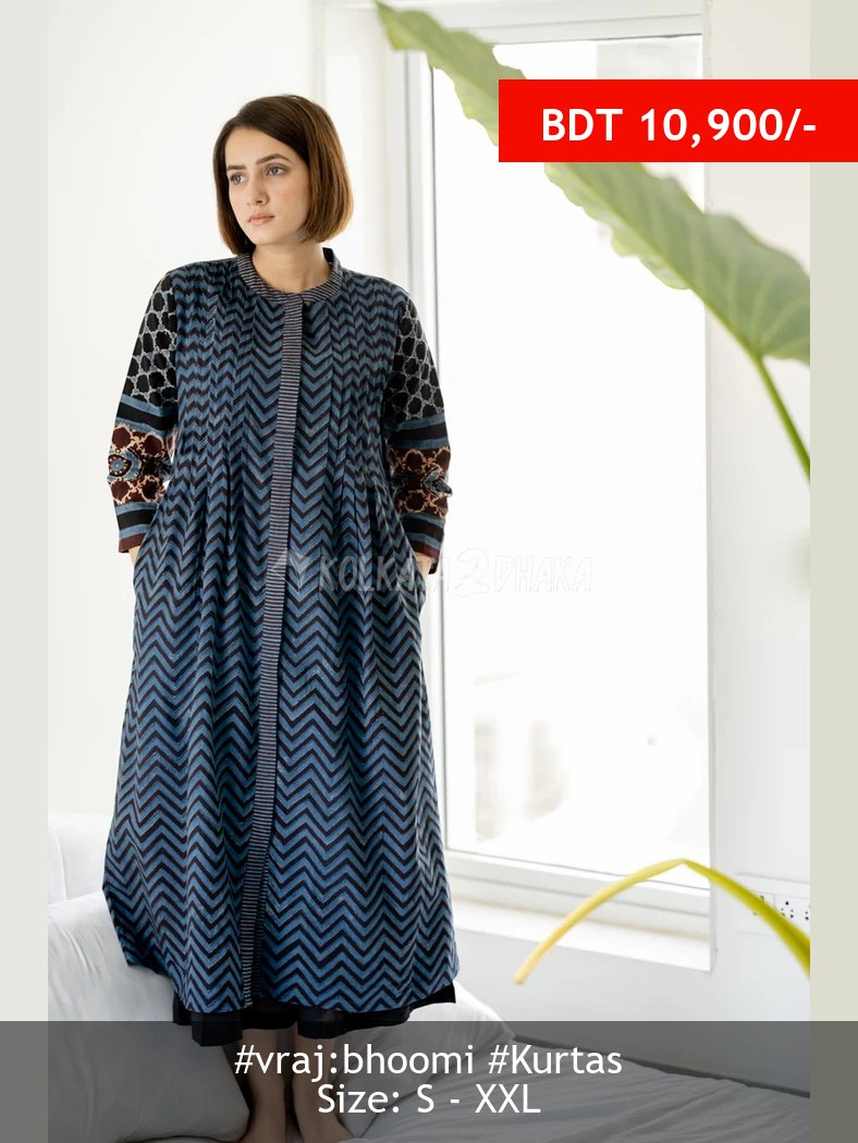 Vraj:Bhoomi blue kurta