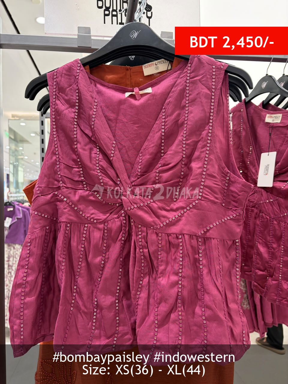 Bombay Paisley Pink Top