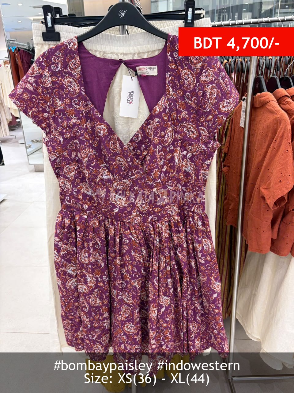 Bombay Paisley Plum Dress