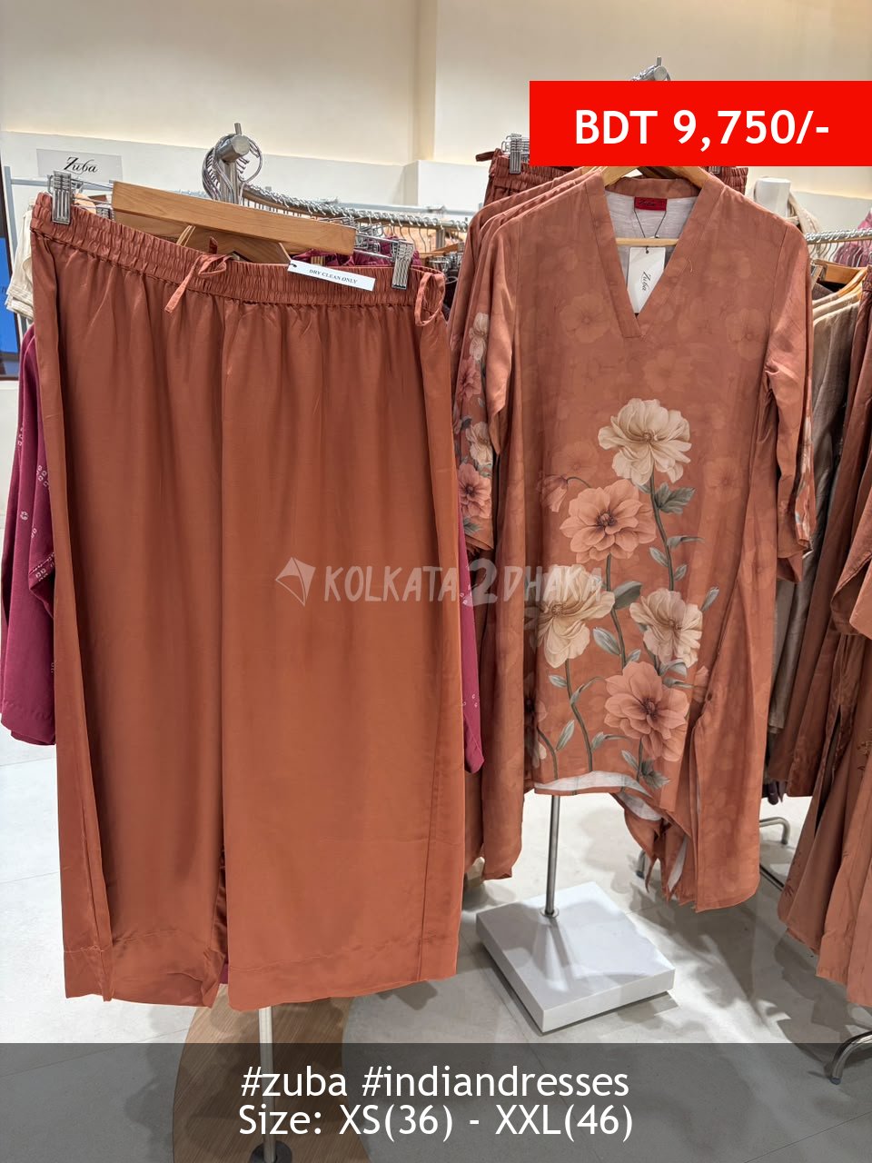 Zuba Orange Kurtaset