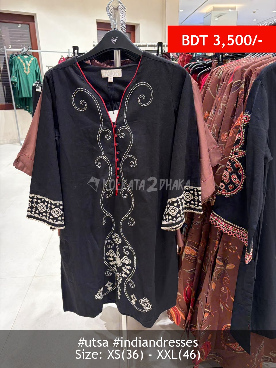 Utsa Black tunic
