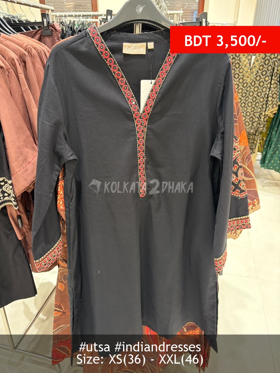Utsa Black Tunic