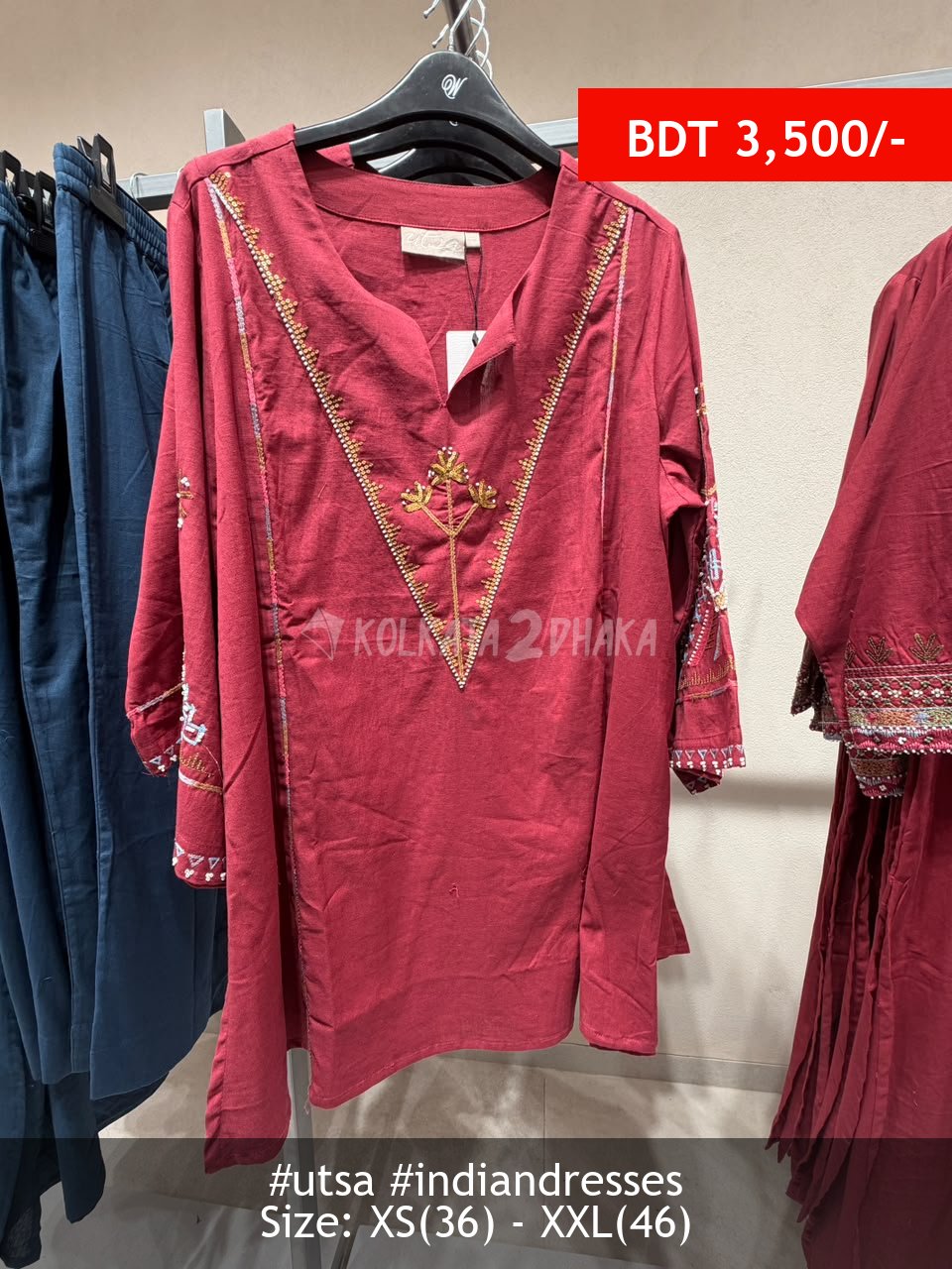 Utsa Red tunic