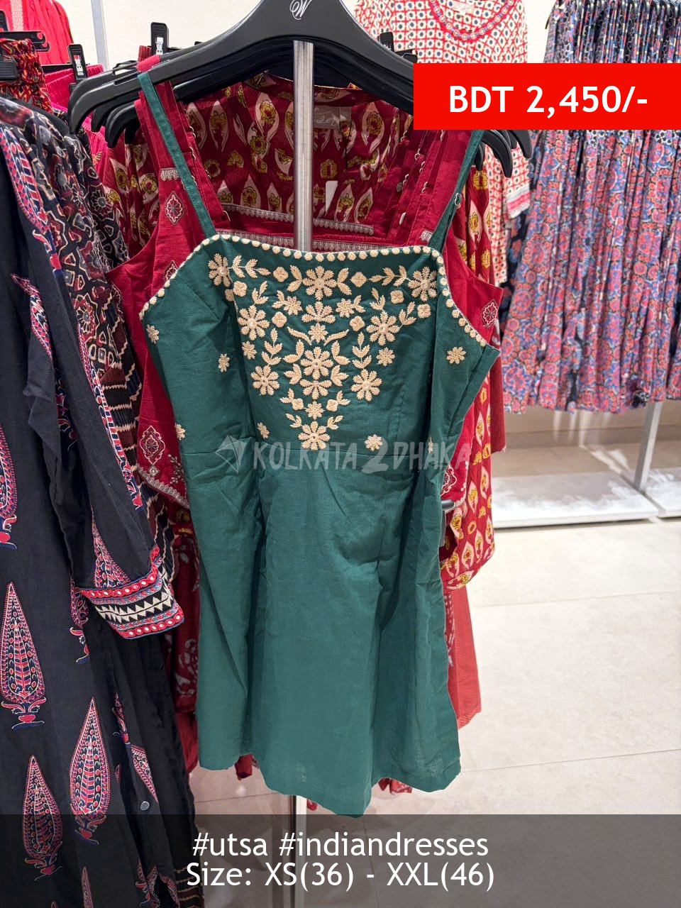 Utsa Green tunic