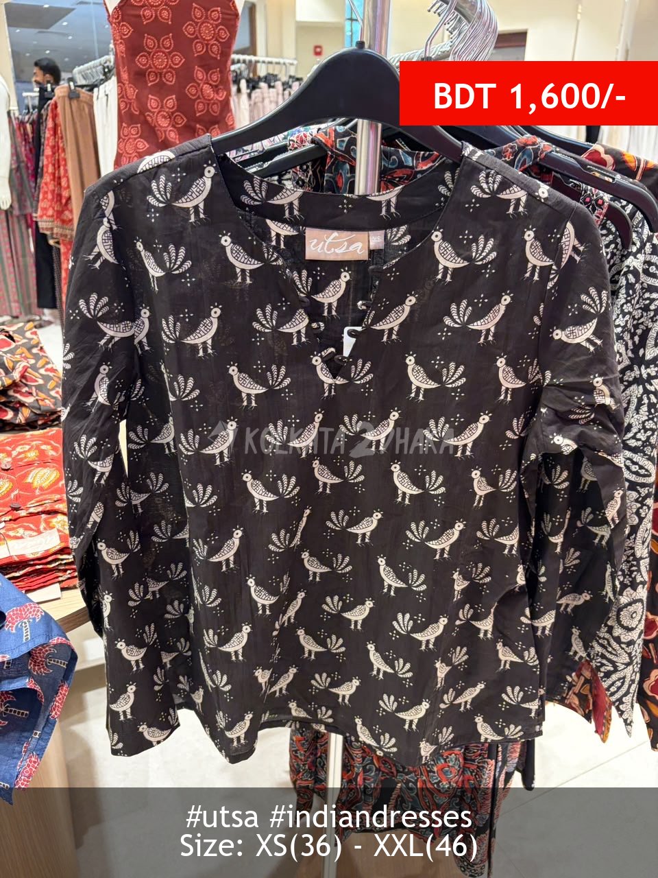 Utsa Black tunic