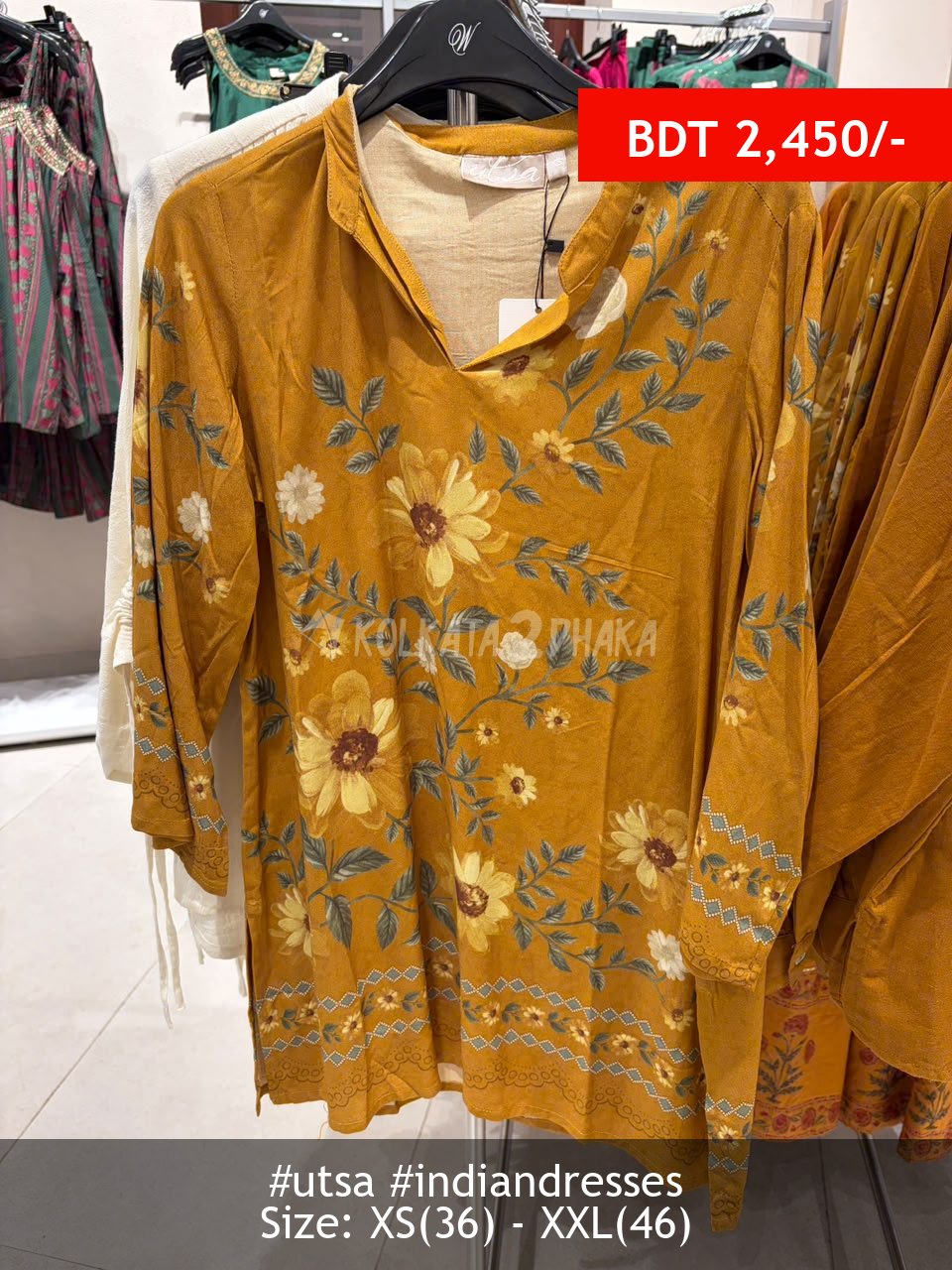 Utsa Mustard Tunic