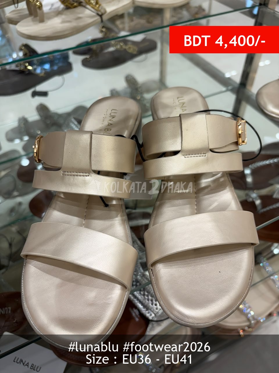 Lunablu gold shoe