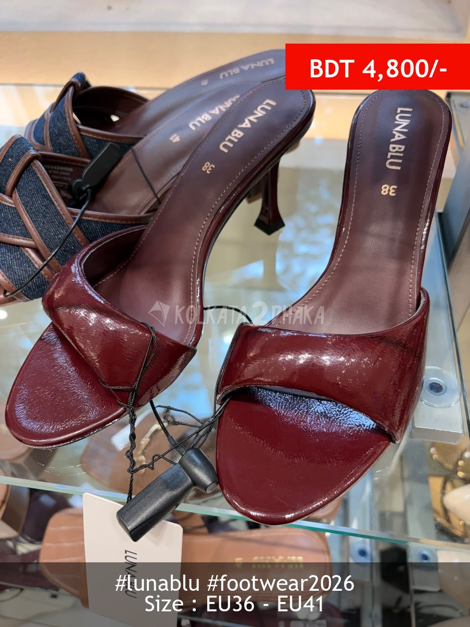Lunablu Burgandy heel