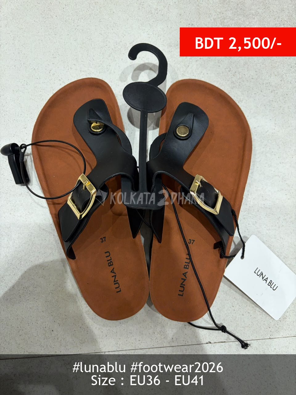Lunablu black flat