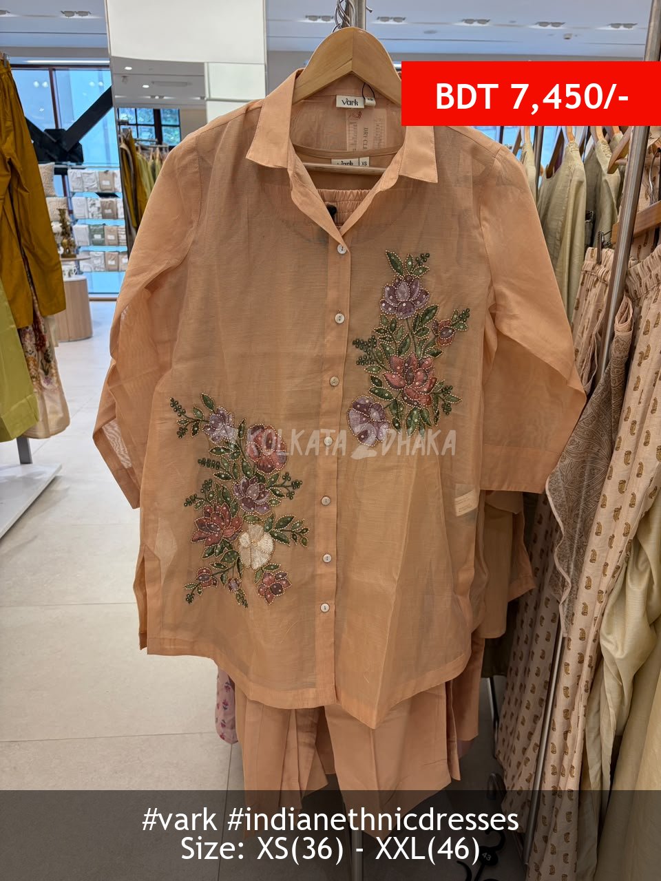 Vark peach shirtset
