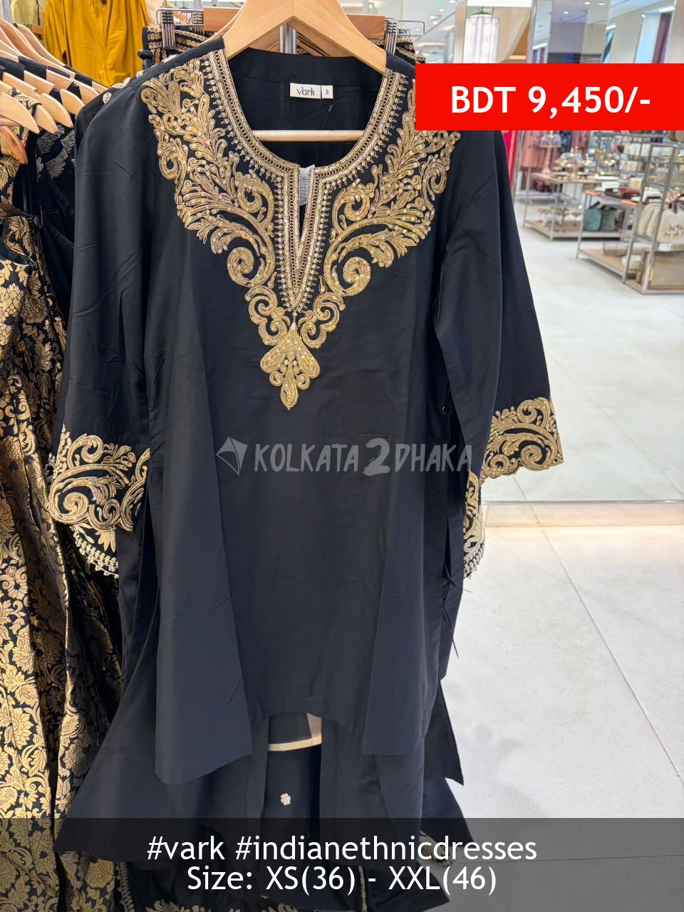 Vark black kurtaset