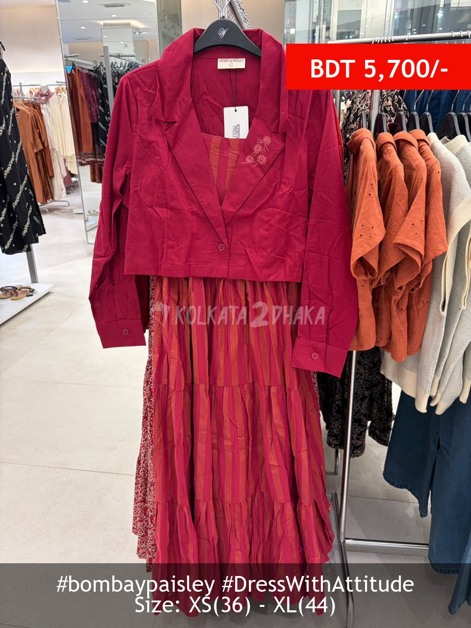 Bombay Paisley red dress