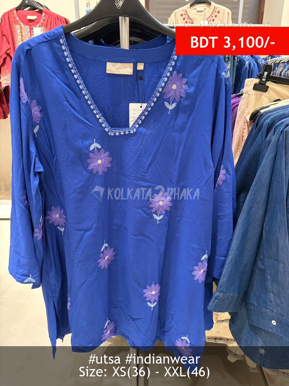 Utsa indigo kurta