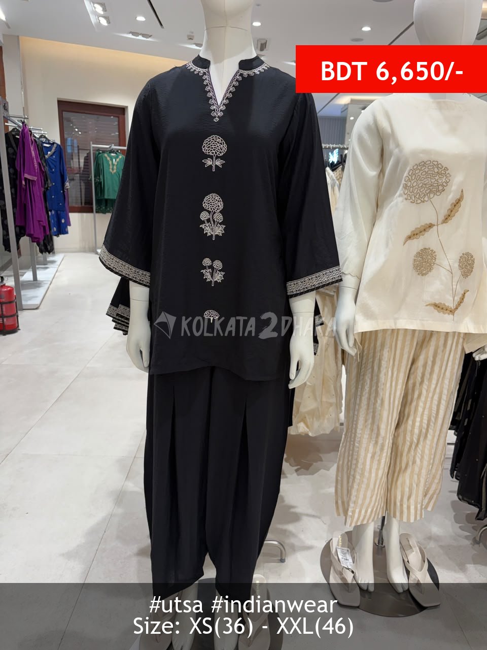 Utsa black kurtaset