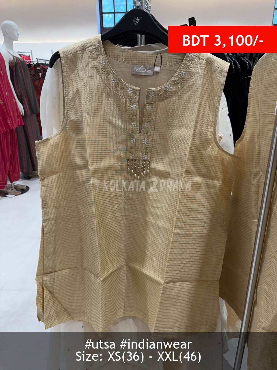 Utsa offwhite tunic