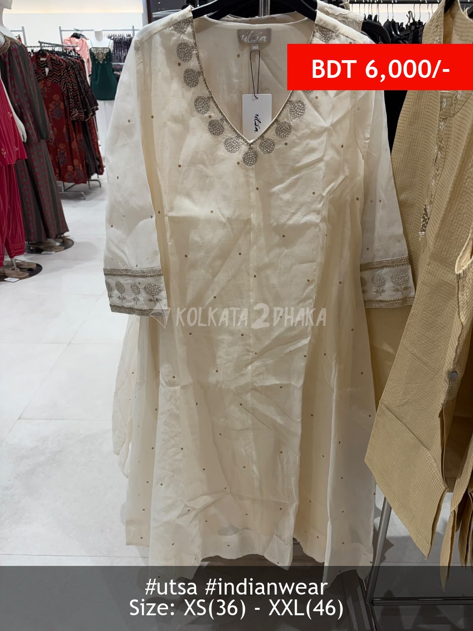 Utsa offwhite kurta