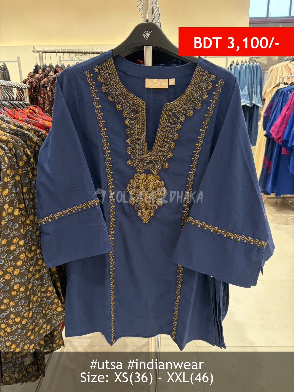 Utsa indigo kurta