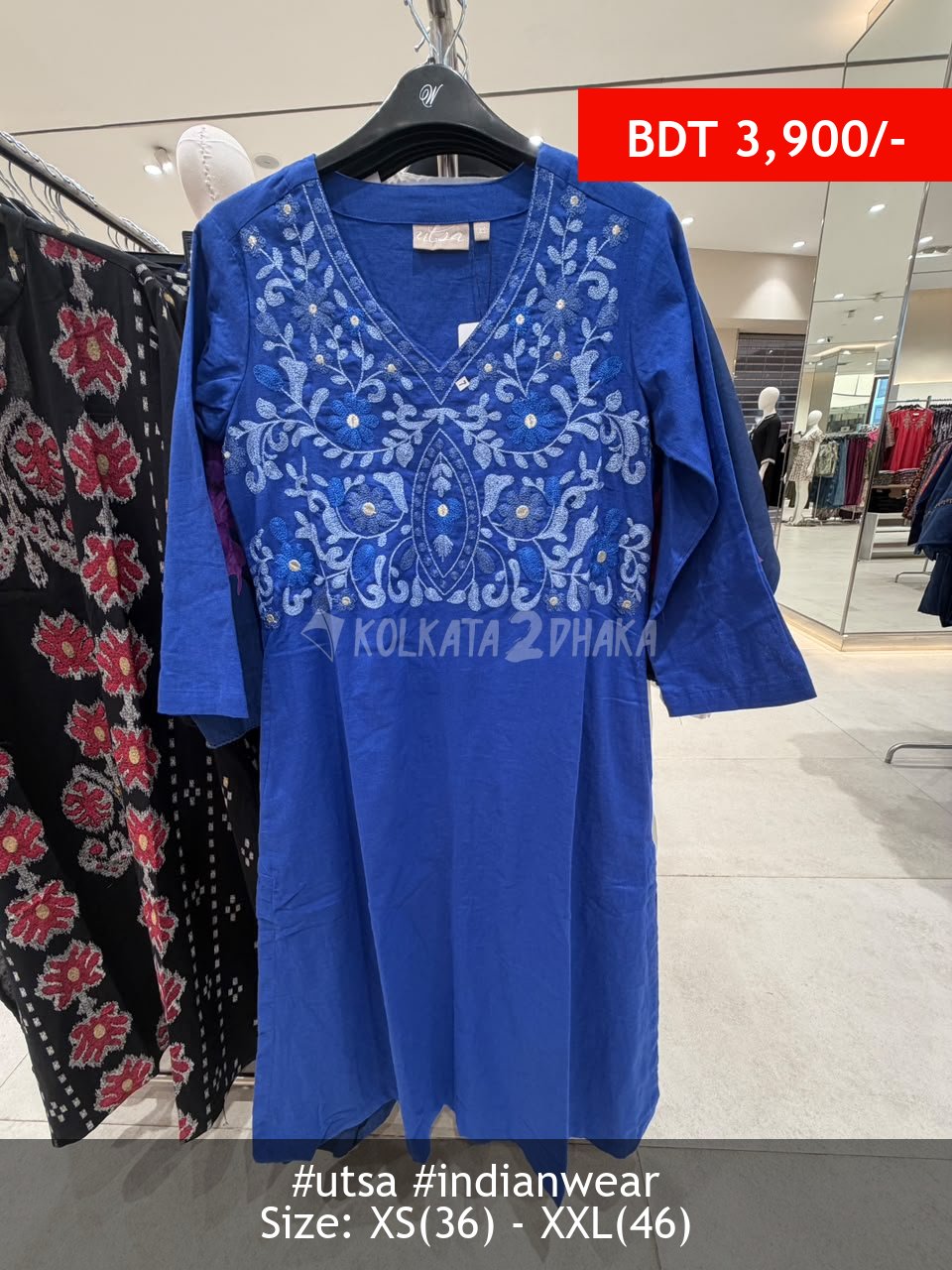 Utsa indigo kurta