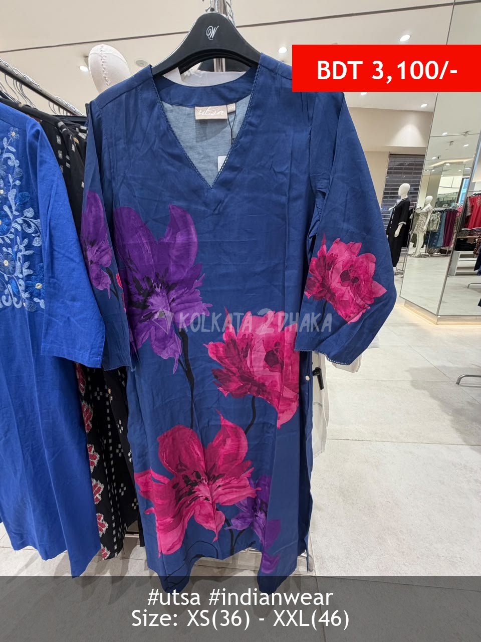Utsa indigo kurta