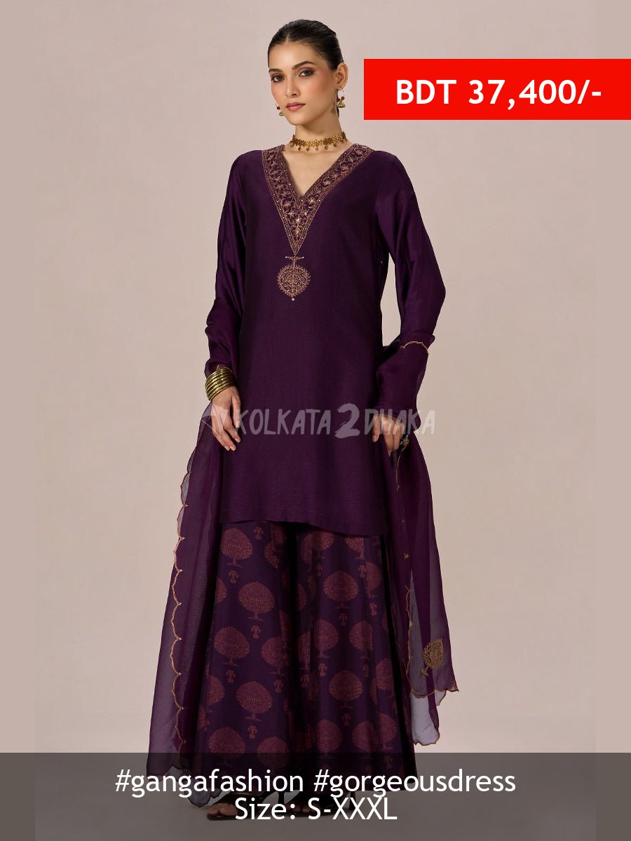 Ganga Fashion Crown Jewel Purple Festive Kurta Set