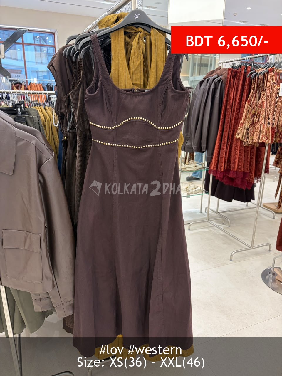 LOV Dark chocolate dress