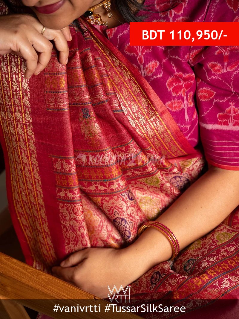 Vanivrtti Tussar Silk Saree