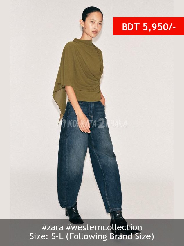 Zara Draped Asymmetric Top