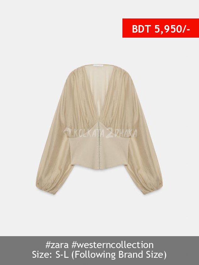 Zara CORSET-STYLE COMBINED TOP