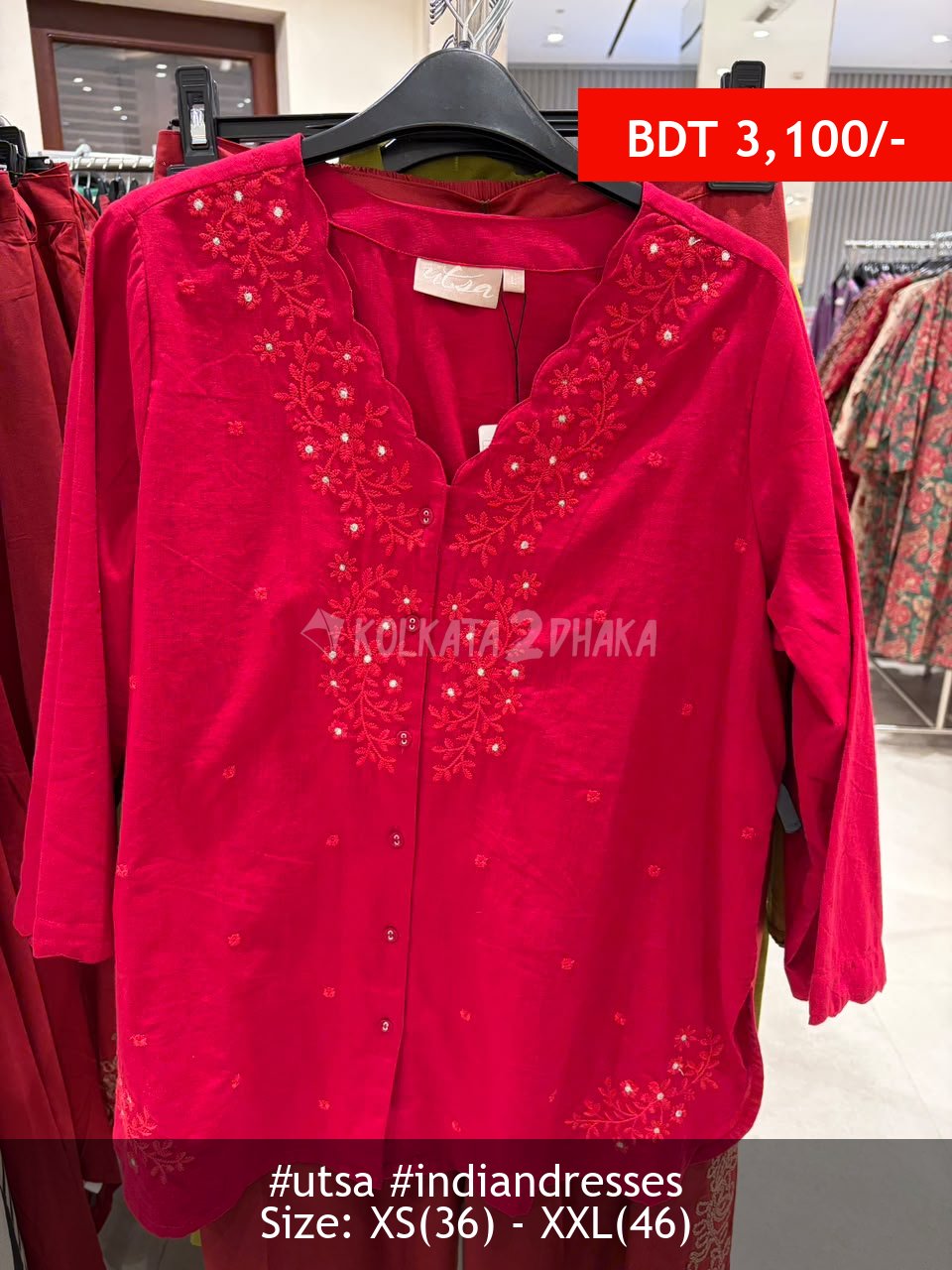 Utsa Red Tunic