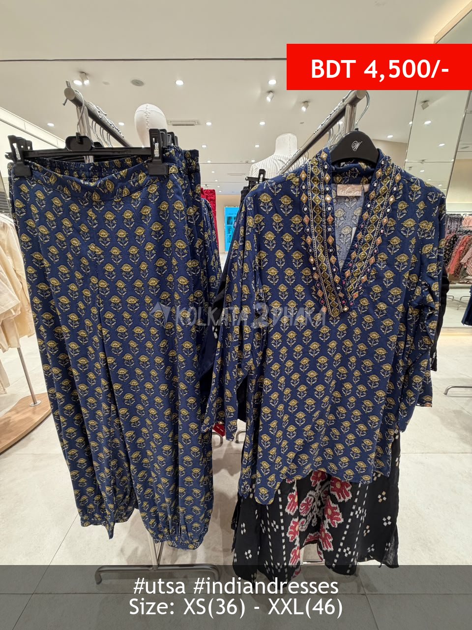 Utsa Navy Kurta set