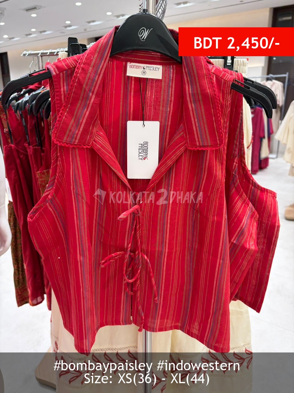 Bombay Paisley Red tops
