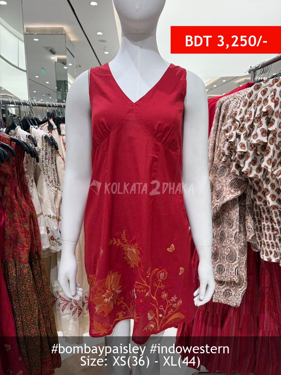 Bombay Paisley Red dress