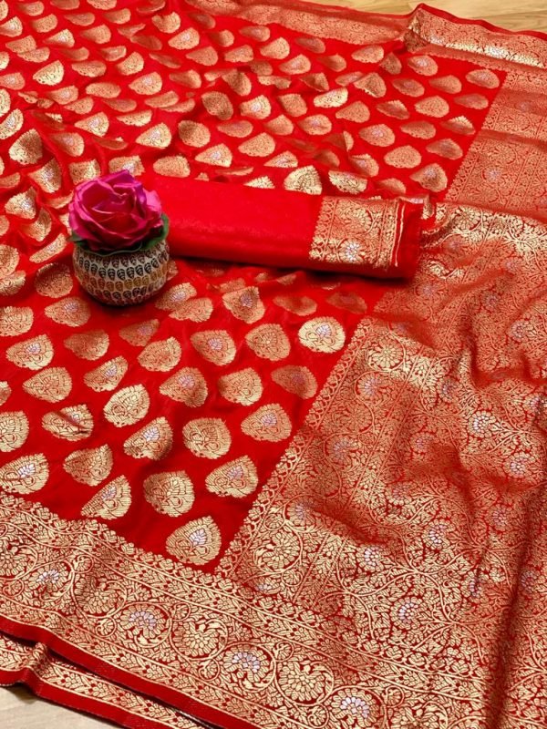Kanchipuram Concept Katan Silk Saree - Red