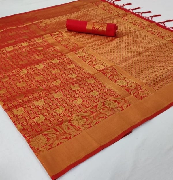 Kanjivaram Silk Saree - Red